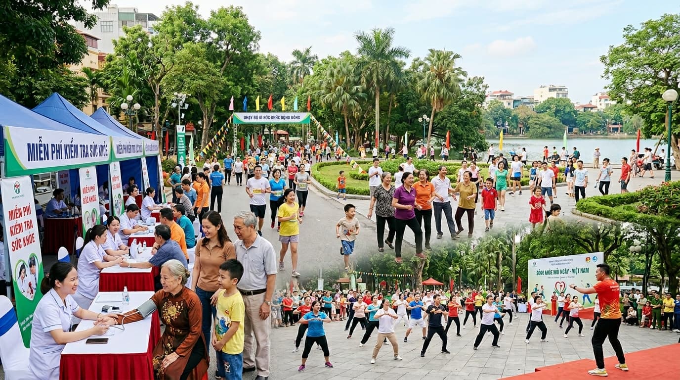 Các Hoạt Động Thiết Thực Hưởng Ứng Ngày Sức Khỏe Toàn Dân 7/4 Tại Địa Phương