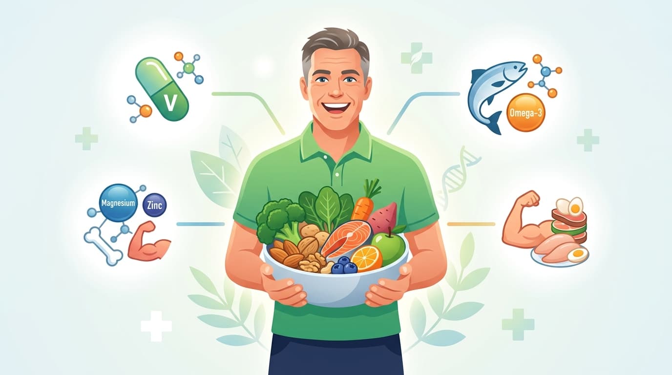 7 Dưỡng Chất Quan Trọng Nhất Cho Nam Giới Sau Tuổi 40: Hướng Dẫn Chi Tiết